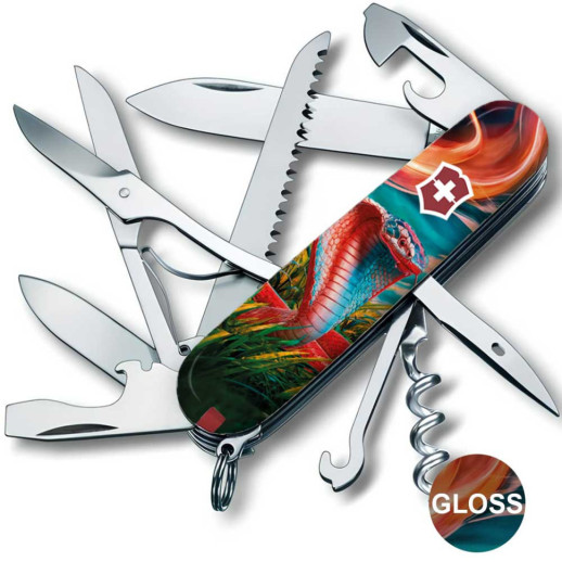 Складной нож Victorinox HUNTSMAN ZODIAC Красочная кобра 1.3713.3.Z4290pk