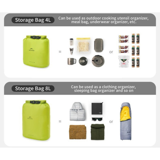 Гермомешок Naturehike CNK2550XB012, 4 л, белый