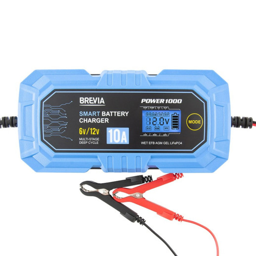 Зарядное устройство АКБ BREVIA POWER1000 10A, 6V/12V, 4-200Ah (21000EP)