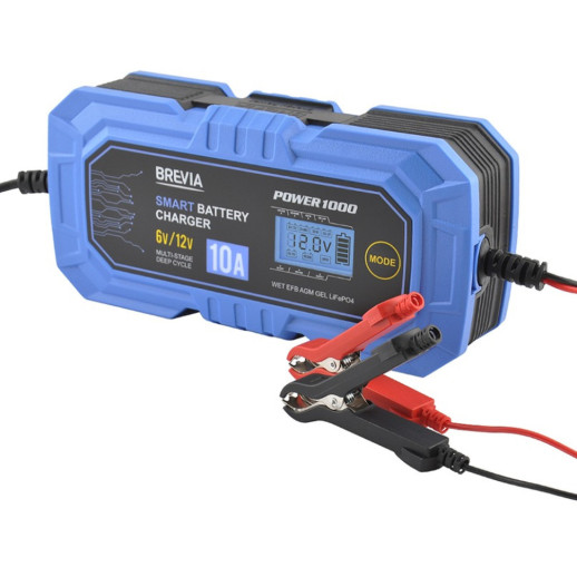 Зарядное устройство АКБ BREVIA POWER1000 10A, 6V/12V, 4-200Ah (21000EP)