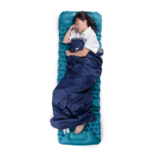 Спальник сверхлегкий Naturehike LW180 NH21MSD04 левый, (15°C), p-p М, темно-голубой