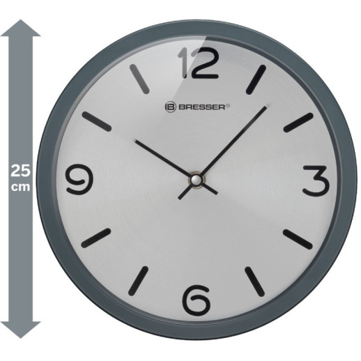 Часы настенные Bresser MyTime Silver Edition ,серые (8020316MSN000)