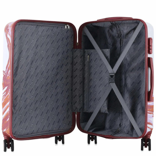 Чемодан Semi Line 24" (M) White/Red Print (T5654-2)
