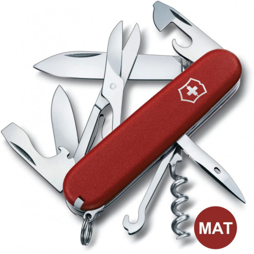 Складной нож Victorinox CLIMBER MAT красный матовый лак