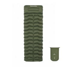 Матрас туристический надувной одноместный Naturehike CNK2550WS019, 200x60x9.5 см, зеленый, прямоугольный с мешком для надува