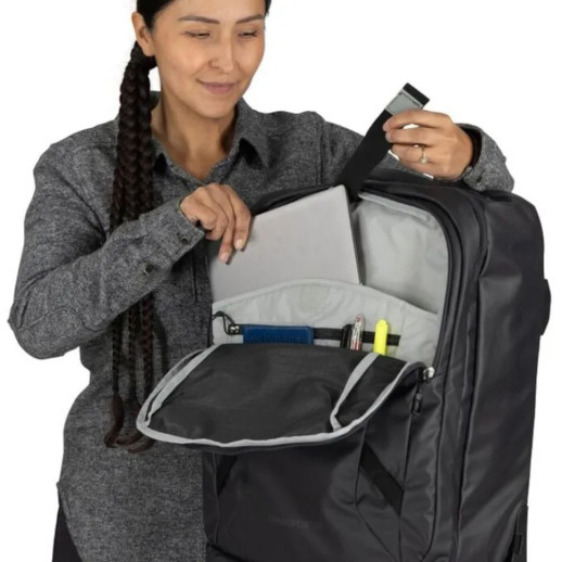 Сумка на колесах Osprey Transporter Wheeled Carry-On 38L raven black/black - O/S - черный