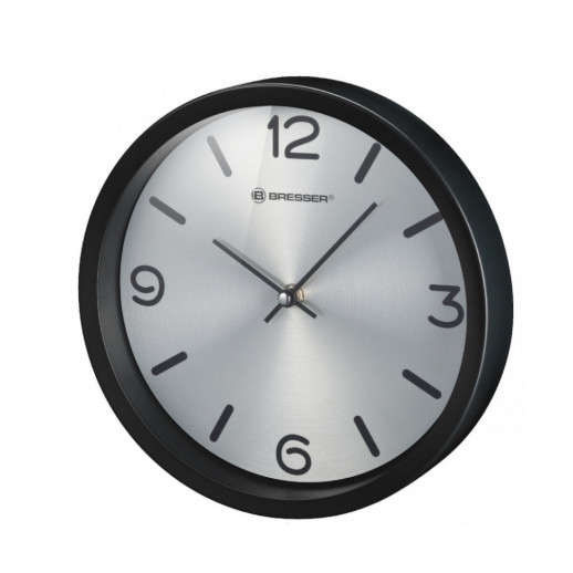 Часы настенные Bresser MyTime Silver Edition, черные (8020316CM3000)
