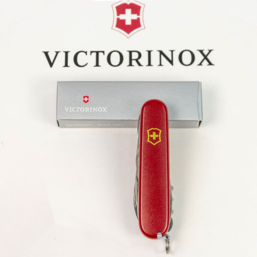 Складной нож Victorinox CLIMBER MAT красный матовый лак с желтым лого