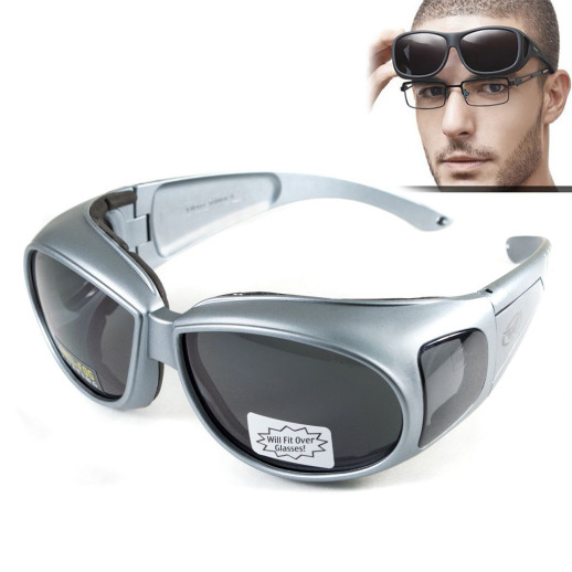 Очки Global Vision Outfitter Metallic (gray) черные в серой оправе