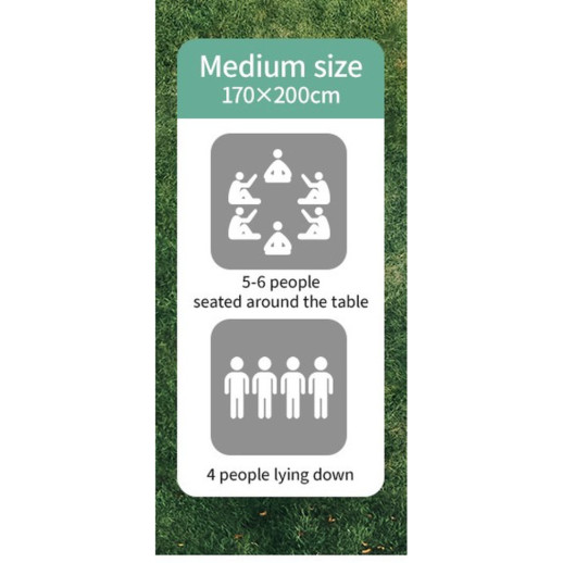 Коврик для пикника Naturehike CNK2350WS010 170*200 см, голубой с принтом