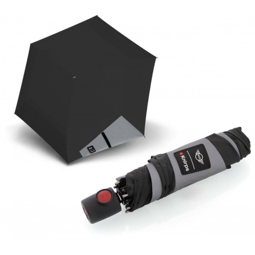 Зонт Knirps Mini Duomatic Reflective Black Авто / Складной / 6 спиц / D92x24см