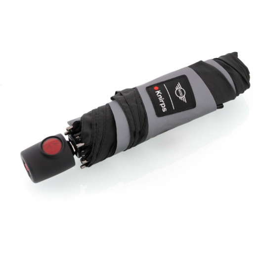 Зонт Knirps Mini Duomatic Reflective Black Авто / Складной / 6 спиц / D92x24см