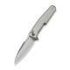 Нож складной туристический Weknife Dressytak (8.6 см) Bohler M390 / Titanium серый