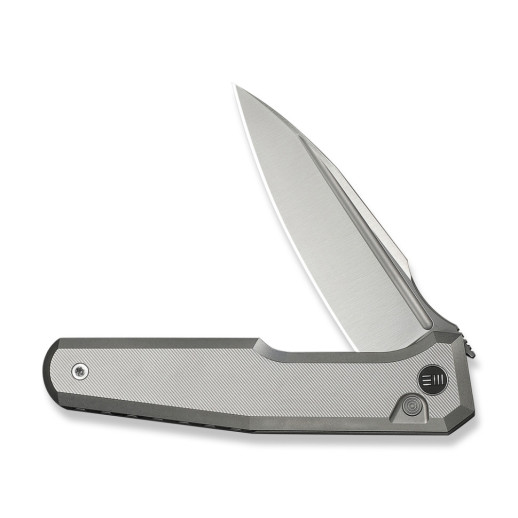 Нож складной туристический Weknife Dressytak (8.6 см) Bohler M390 / Titanium серый