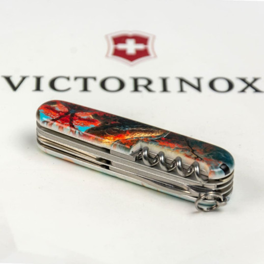 Складной нож Victorinox HUNTSMAN ZODIAC Боевой дракон 1.3713.7.Z3230p