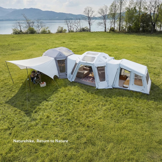 Палатка четырёхместная надувная Naturehike Gen Air FL CNK2550WS046, серая
