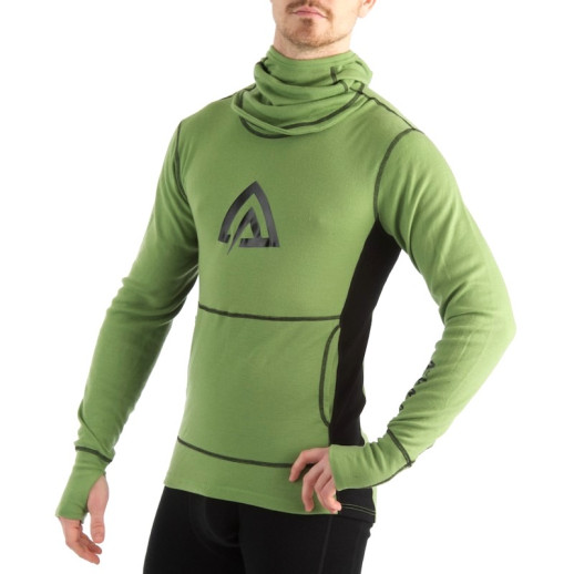 Худи мужское Aclima WarmWool Hood Sweater Man Forest Green/Black L
