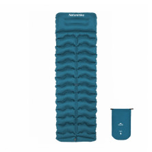 Матрас туристический надувной одноместный Naturehike CNK2550WS019, 200x60x9.5 см, синий, прямоугольный с мешком для надува