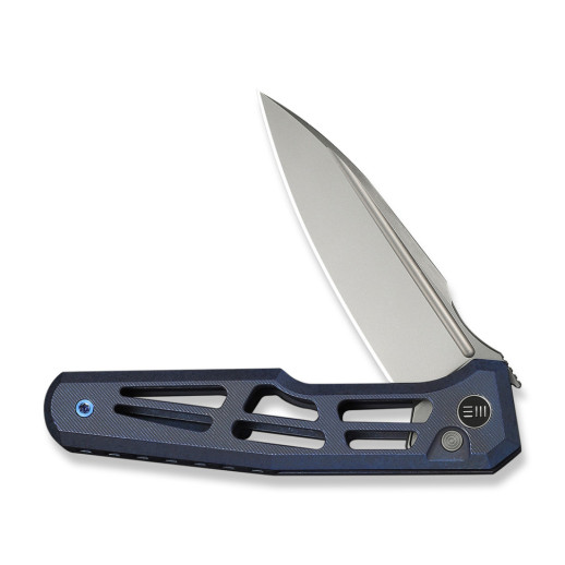 Нож складной туристический Weknife Dressytak (8.6 см) Bohler M390 / Titanium синий