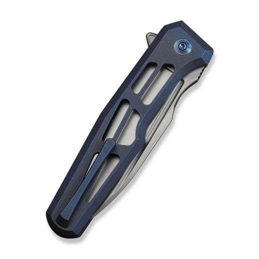 Нож складной туристический Weknife Dressytak (8.6 см) Bohler M390 / Titanium синий