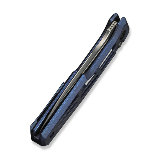Нож складной туристический Weknife Dressytak (8.6 см) Bohler M390 / Titanium синий