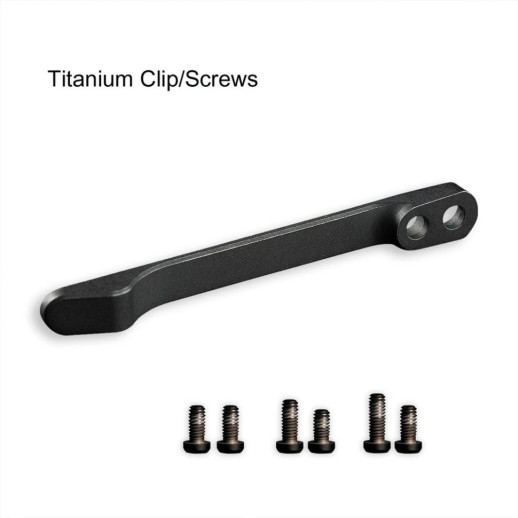 Клипса карманная титановая черная Civivi T001C с титановыми винтами