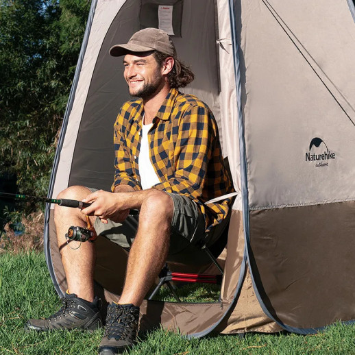Палатка-душ Naturehike Utility Tent 210T polyester NH17Z002-P, коричневый