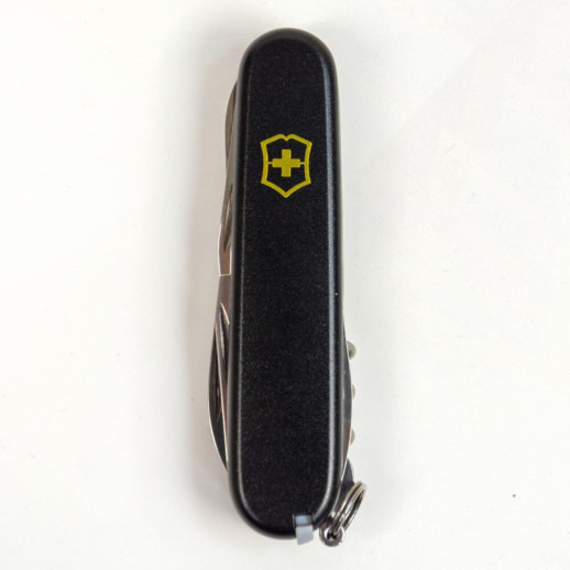 Складной нож Victorinox CLIMBER MAT черный матовый лак с желтым лого