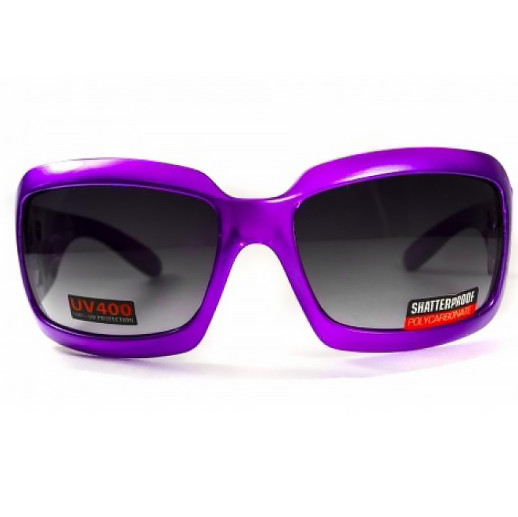 Очки Global Vision Passion Purple (gradient smoke) черные с градиентом в фиолетовой оправе