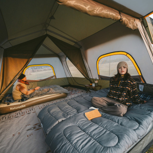 Палатка восьмиместная Naturehike Cape 13.1 CNK2450WS050 с быстрым раскрытием, серо-коричневая