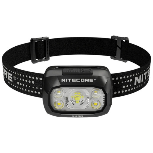 Фонарь налобный Nitecore NU30 2024 (500 люмен, 3 режима, IP68, USB-С), черный