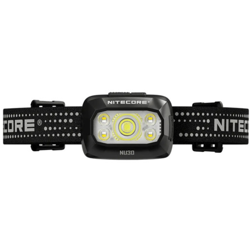 Фонарь налобный Nitecore NU30 2024 (500 люмен, 3 режима, IP68, USB-С), черный