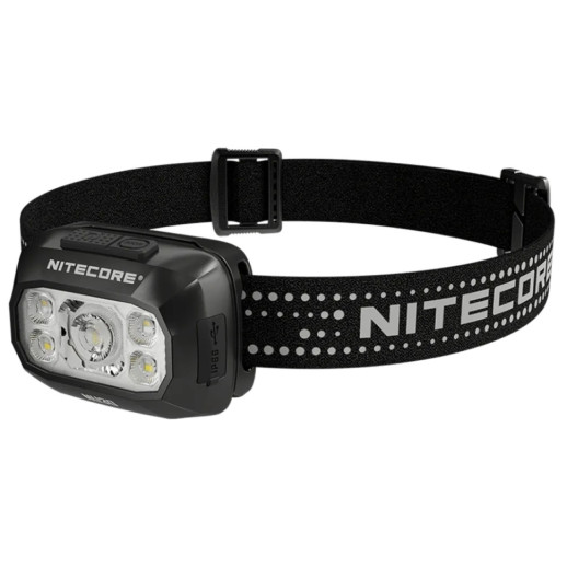 Фонарь налобный Nitecore NU30 2024 (500 люмен, 3 режима, IP68, USB-С), черный