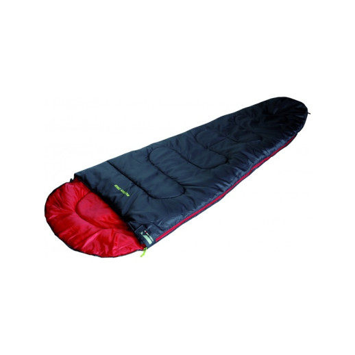 Спальный мешок High Peak Action 250, черный/красный, левый