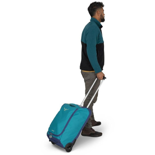 Сумка на колесах Osprey Daylite Carry-On Wheeled Duffel 40 blue spikemoss/alkaline - O/S - синий/бирюзовый