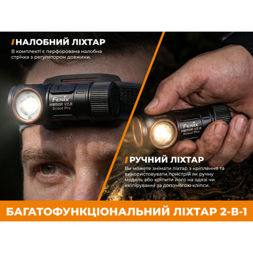 Фонарь налобный тактический с зеленым светом Fenix Scout Pro (HM50R V2.0) Лимитированная серия
