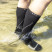 Водонепроницаемые носки Dexshell Mudder, черные с серыми полосками M