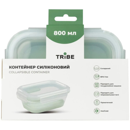 Контейнер Tribe Collapsible Container 800 мл силиконовый T-FF-0028, mint