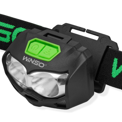 Фонарь налобный Winso PRO 500Lm, 2x5W CREE XTG, 1200mAh/3xAAA, Sensor White/Red