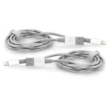 Кабель Verbatim USB - Lightning 1 м + 1 м 2 шт Silver