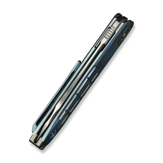 Нож складной туристический Weknife Hull (9.9 см) Bohler M390 / Titanium синий