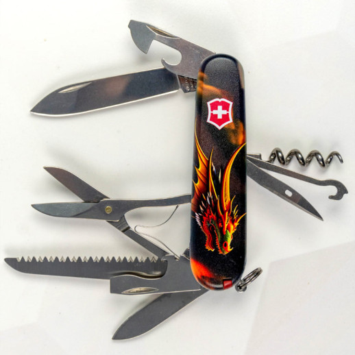 Складной нож Victorinox HUNTSMAN ZODIAC Фантастический дракон 1.3713.3.Z3210p