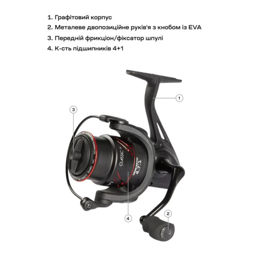 Катушка Brain Classic SE 4000S 4+1BB 5.0:1