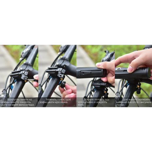 Велофара Wuben B2, черный