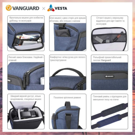 Сумка Vanguard Vesta Aspire 21 Gray (Vesta Aspire 21 GY)