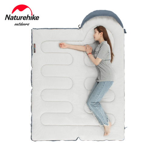 Спальник с капюшоном и закругленным дном Naturehike Y150 NH21MSD08 правый, темно-голубой