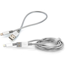 Кабель Verbatim USB - Lightning 1 м + 30 см 2 шт Silver