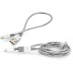 Кабель Verbatim USB - Lightning 1 м + 30 см 2 шт Silver