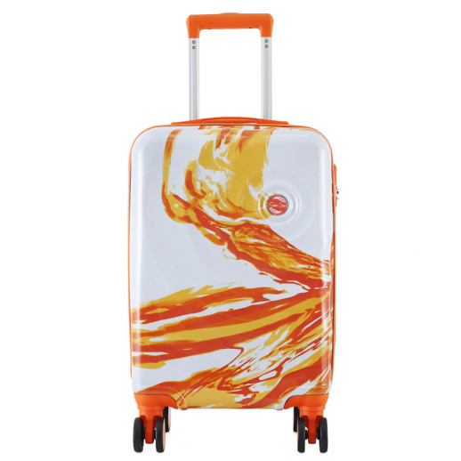 Чемодан Semi Line 20" (S) White/Orange Print (T5655-1)