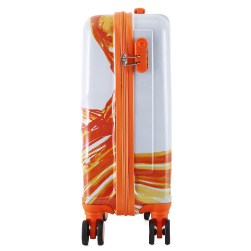 Чемодан Semi Line 20" (S) White/Orange Print (T5655-1)